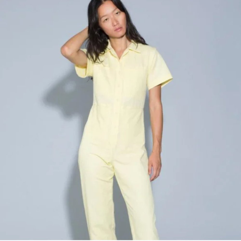 Ilana Kohn Short Sleeve Tia Coveralls in Yellow